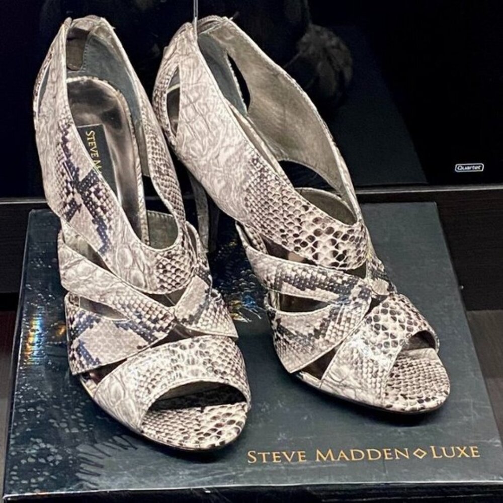 Steve Madden Luxe Snakeskin Heels